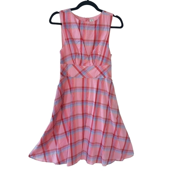 NWOT TRISTAN PINK PLAID DRESS size 4 - Picture 1 of 4